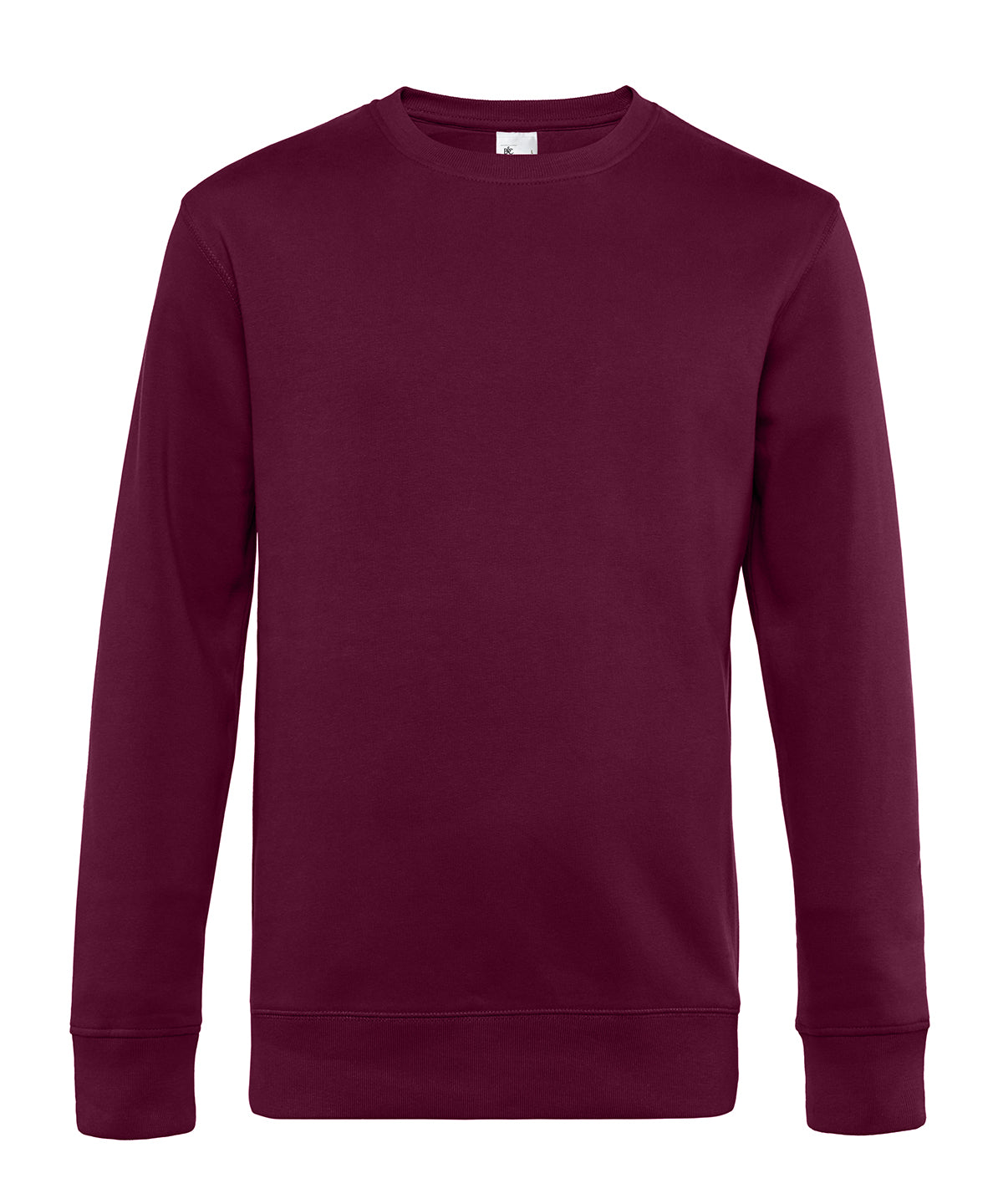 B&C Collection B&C KING Crew Neck in Dark Cherry, front view
