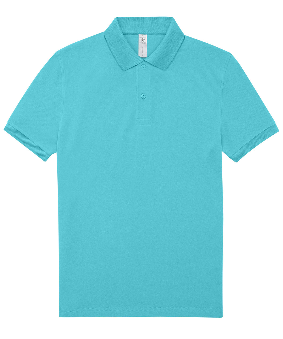 B&C Collection B&C My Polo 180 in Meta Turquoise, front view
