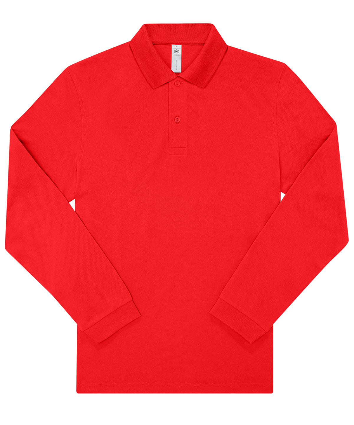 B&C Collection B&C My Polo 180 LSL in Red, front view
