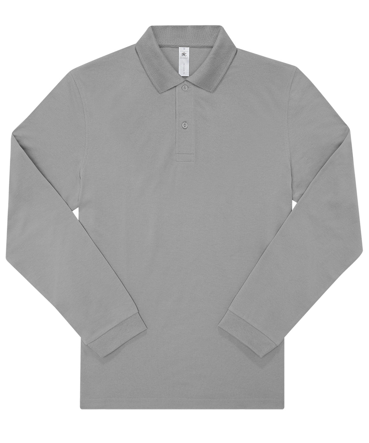 B&C Collection B&C My Polo 180 LSL in Sport Grey, front view