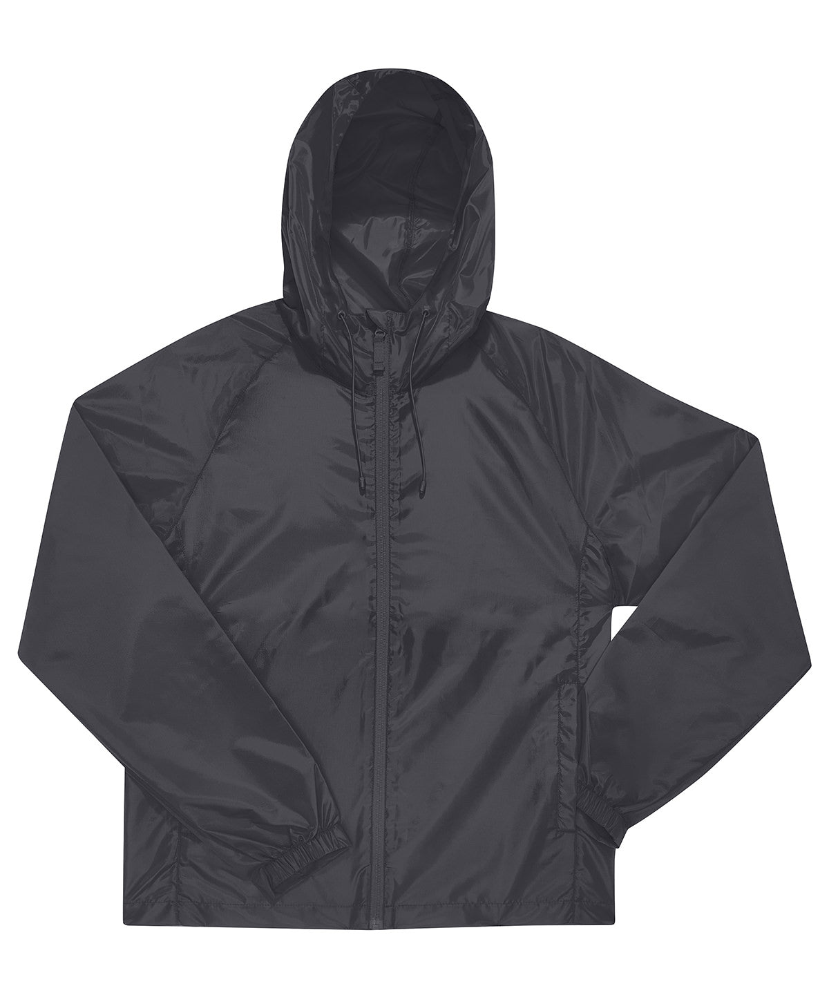 B&C Collection B&C Reset lined windbreaker in Dark Grey, front view