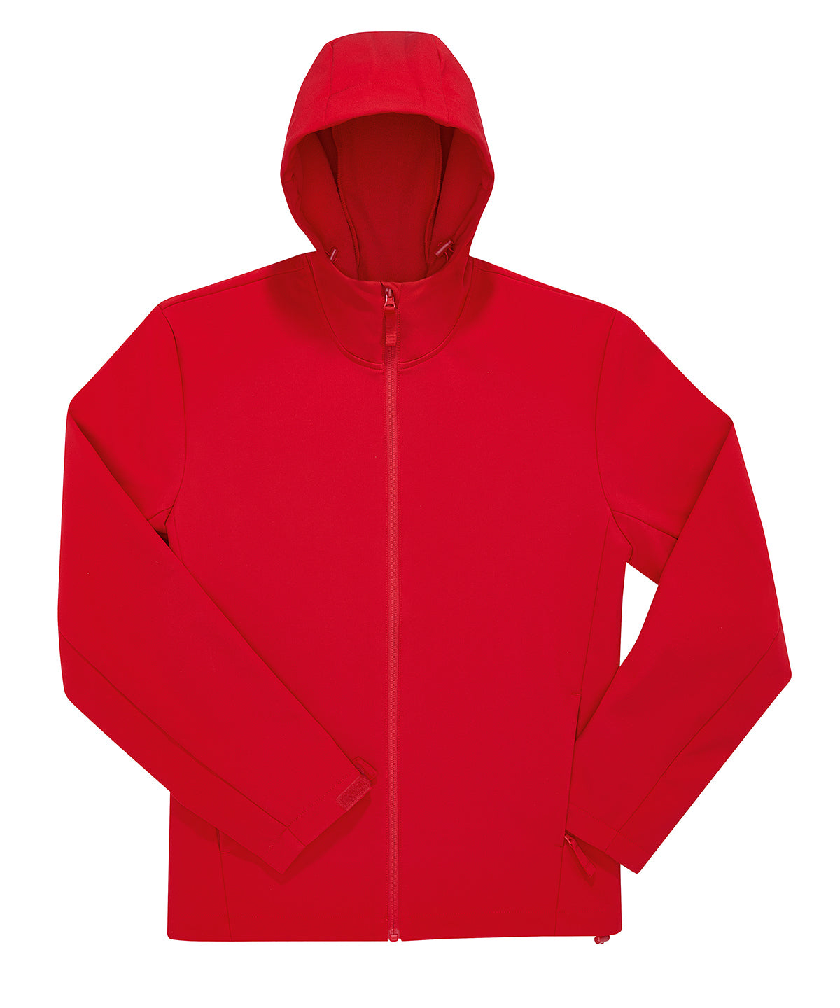 B&C Collection B&C Reset 3Lr hooded softshell in Red, front view