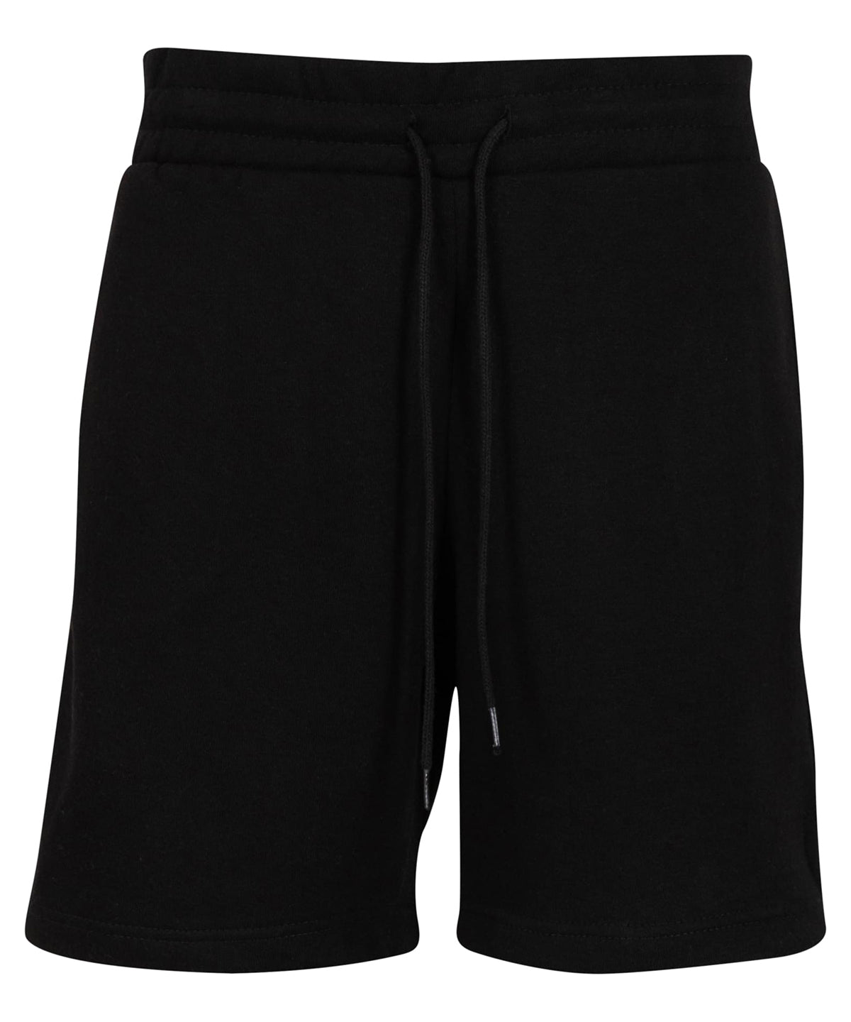 Build Your Brand Basic Women’s basic sweat shorts in Black, front view