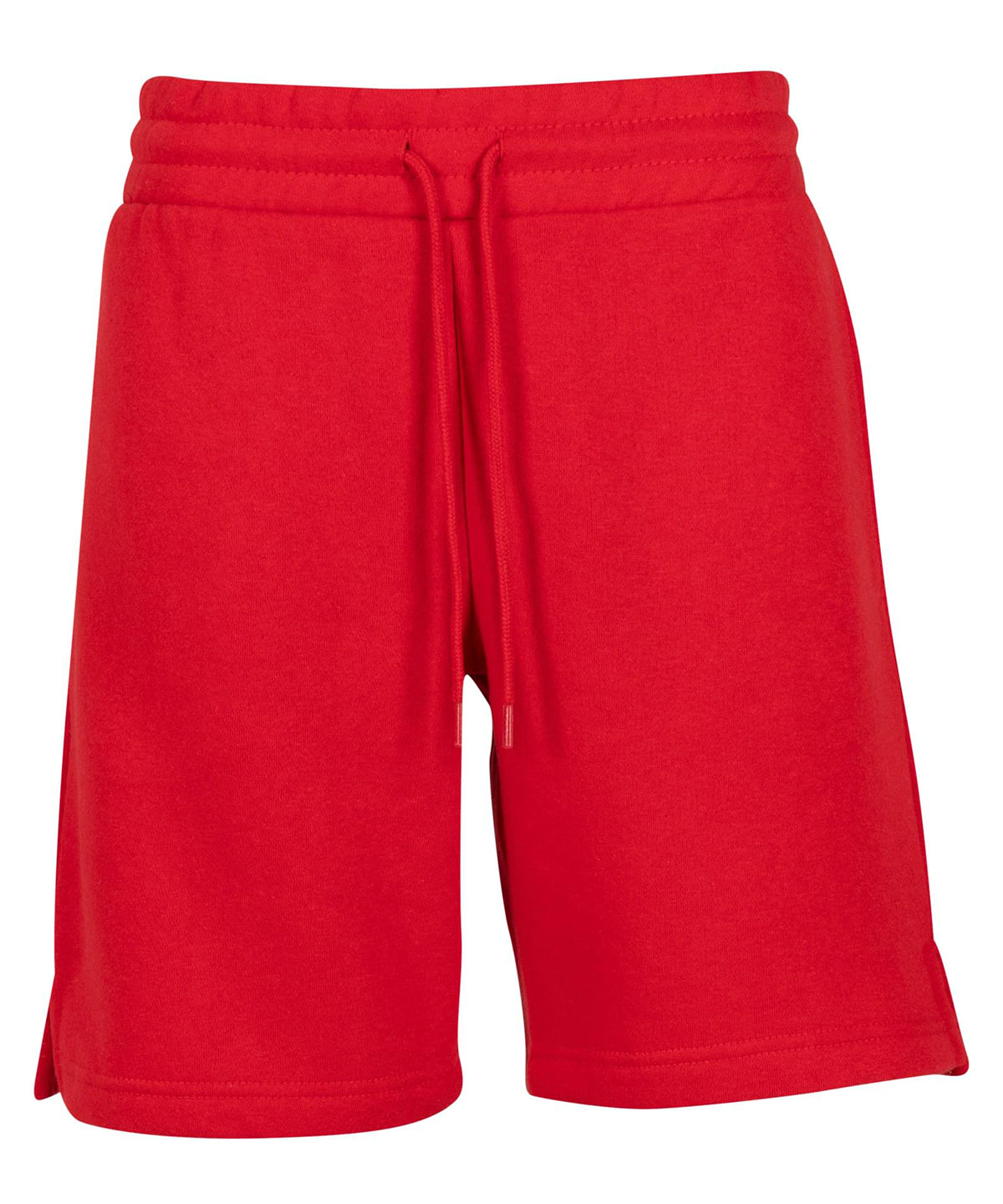 Build Your Brand Basic Women’s basic sweat shorts in City Red, front view