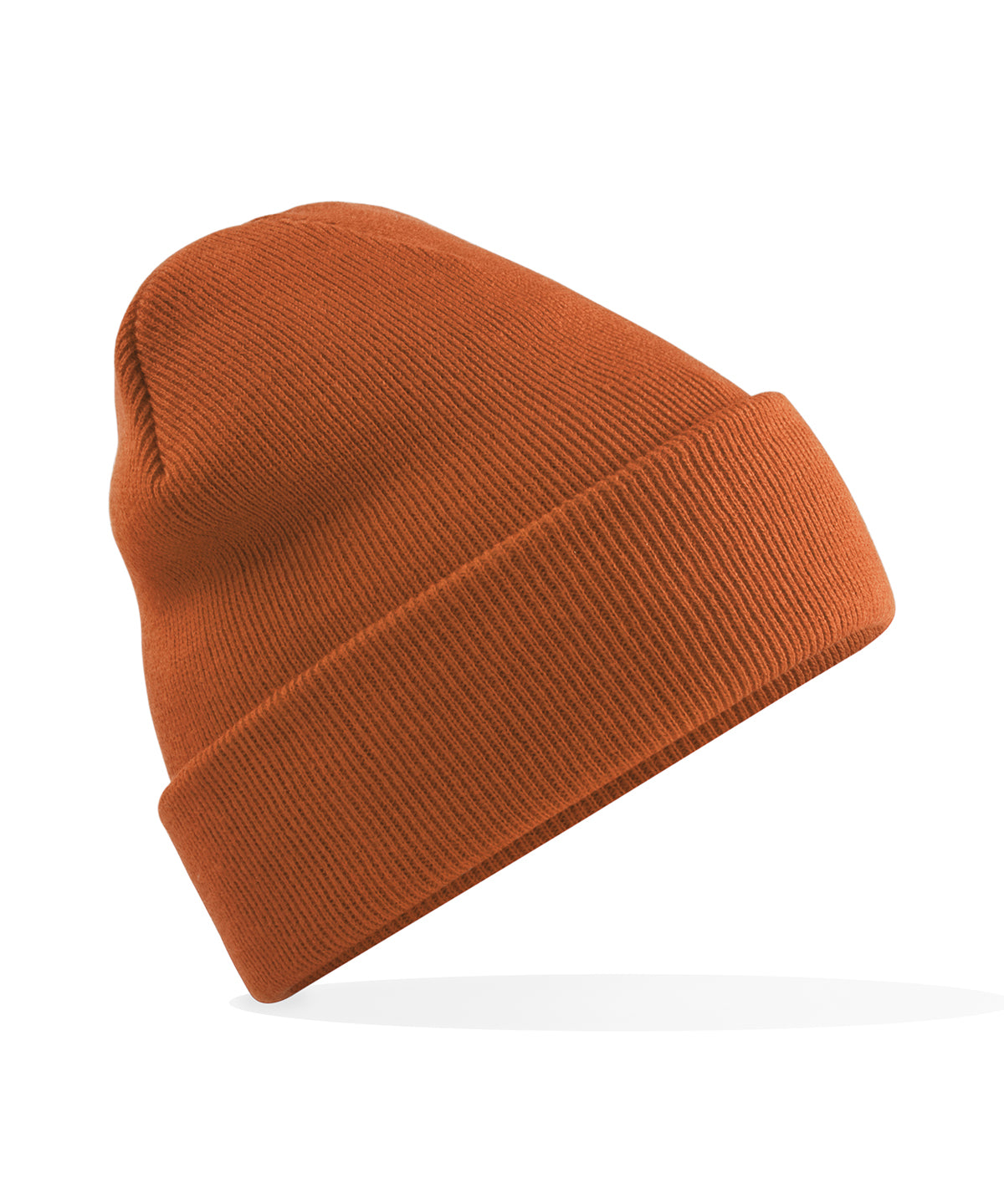 Beechfield Original cuffed beanie in Pumpkin, front view