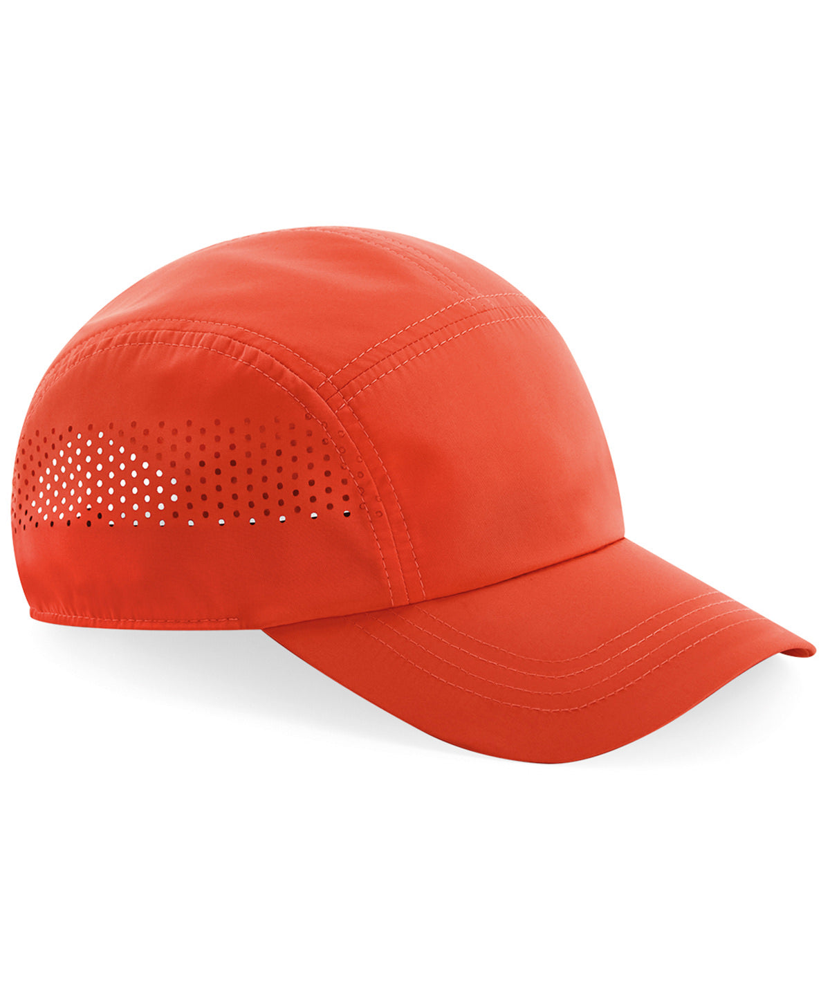 Beechfield Technical running cap in Chilli Red, front view