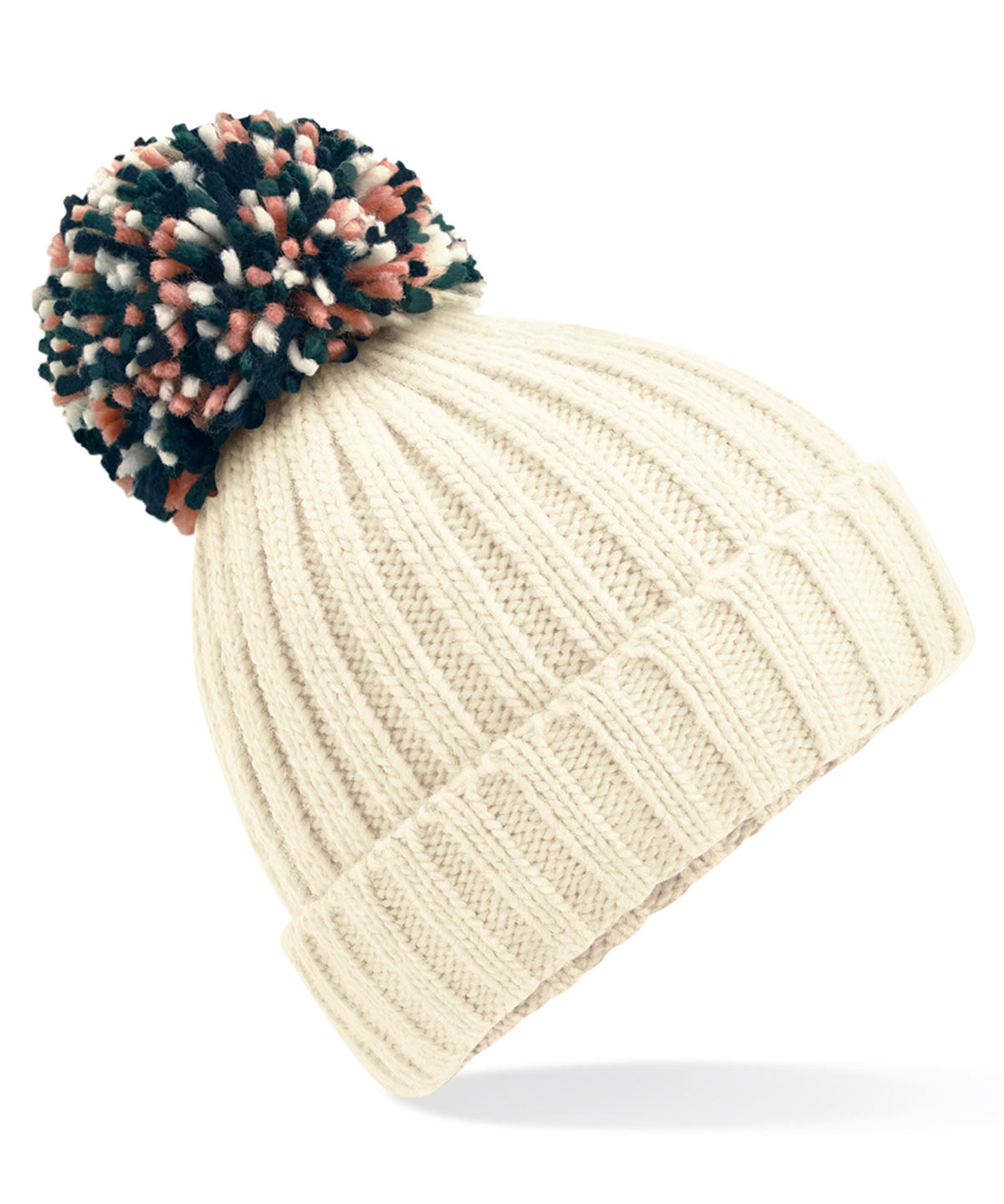 Beechfield Hygge beanie in Off White, front view