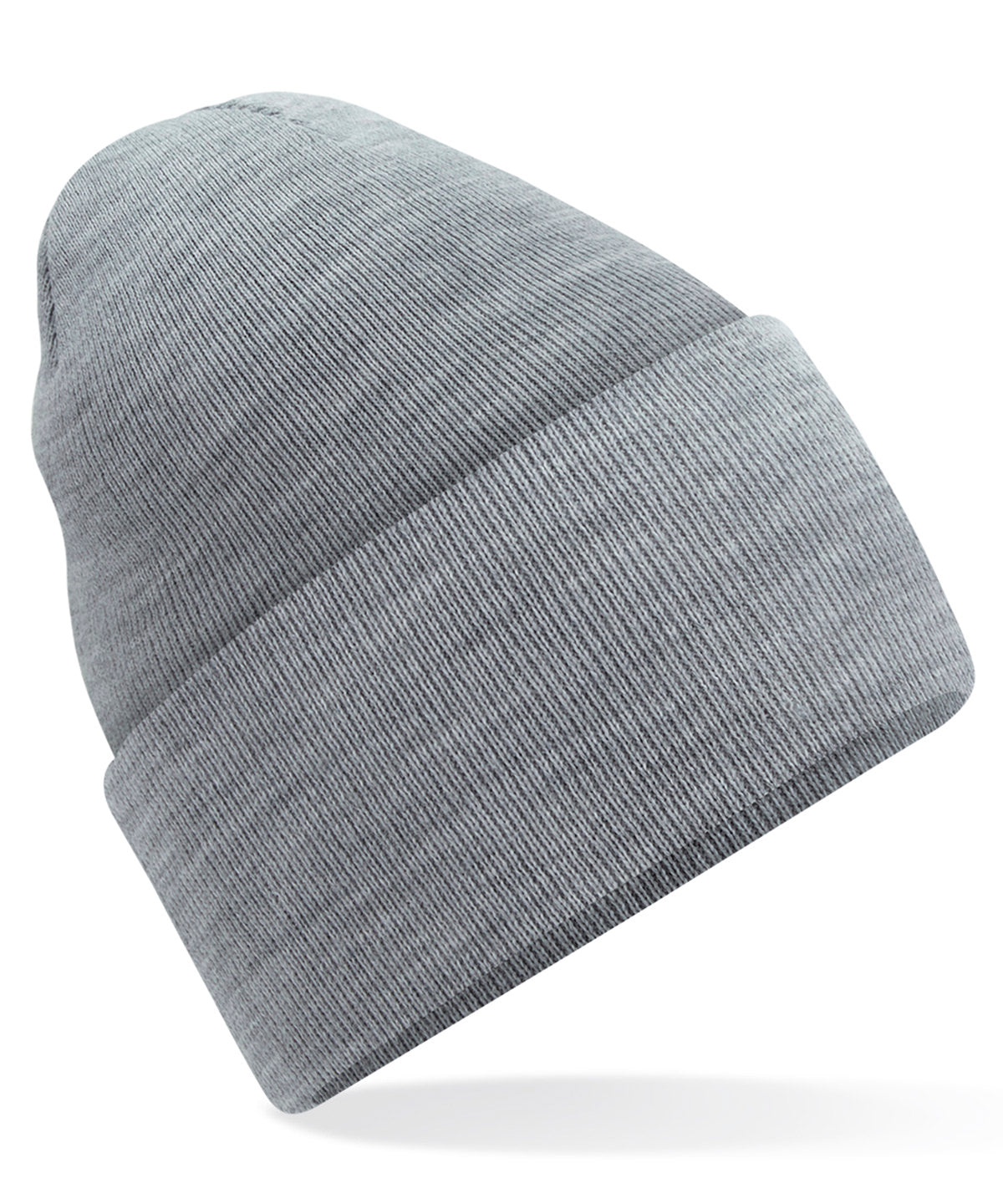 Beechfield Original deep-cuffed beanie in Ash, front view