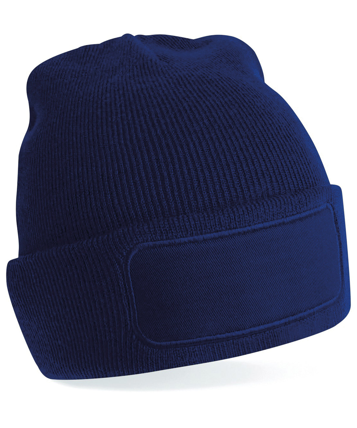 Beechfield Original patch beanie in French Navy, front view