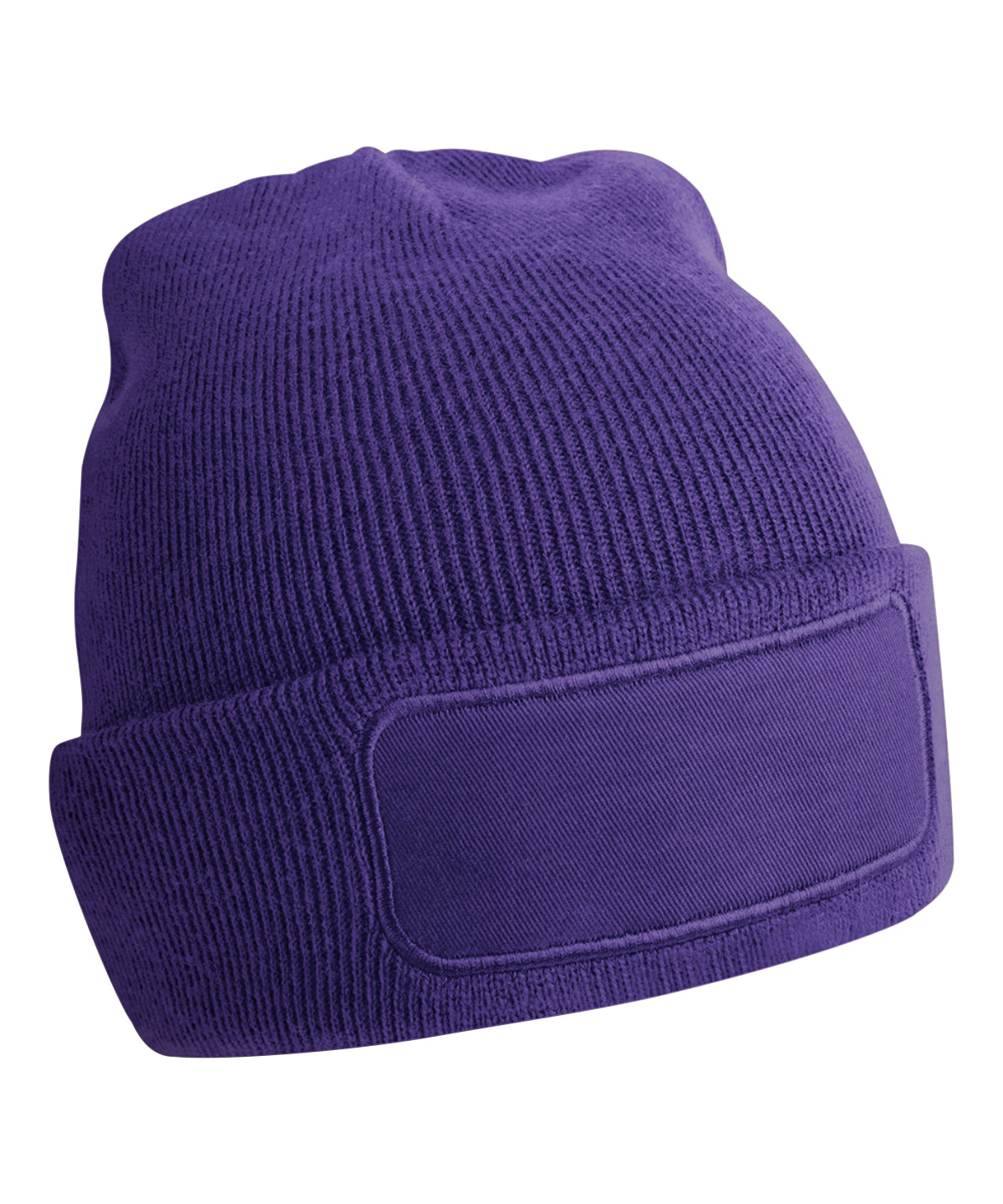 Beechfield Original patch beanie in Purple, front view