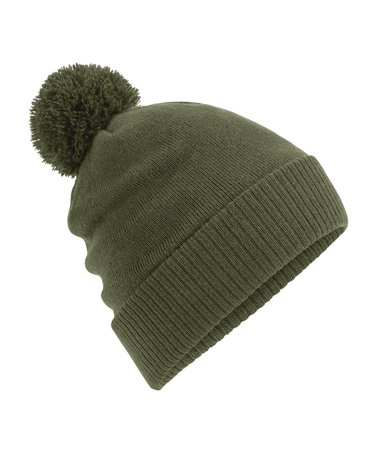 Beechfield Water-repellent thermal Snowstar beanie in Olive Green, front view
