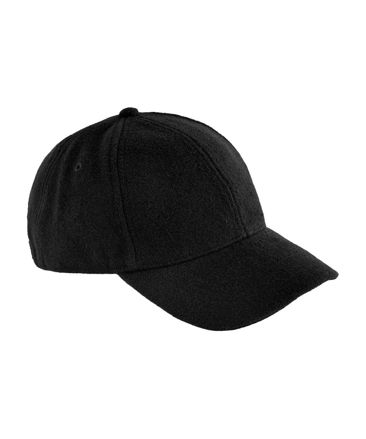 Beechfield Wool blend cap in Black, front view