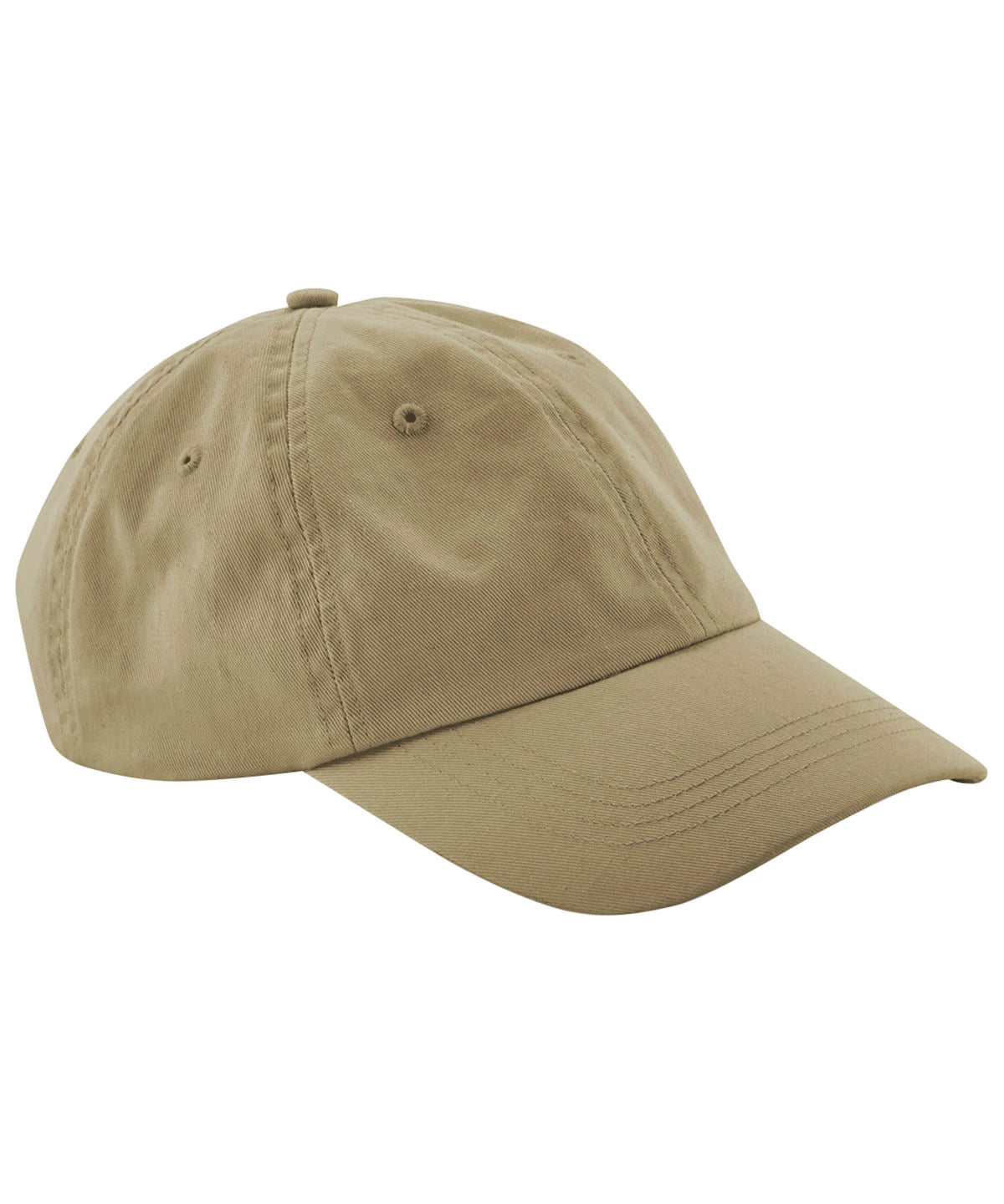 Beechfield Low-profile 6-panel dad cap in Desert Sand, front view