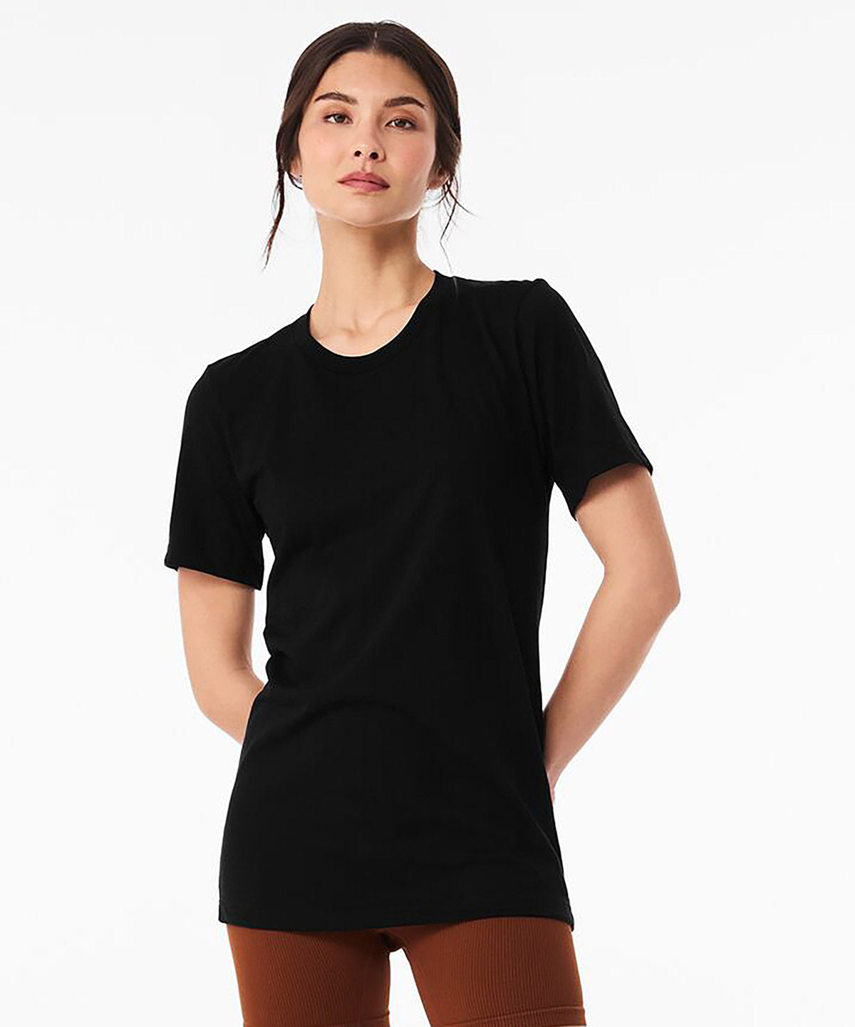 Bella Canvas Women's relaxed Jersey short sleeve tee, lifestyle photo