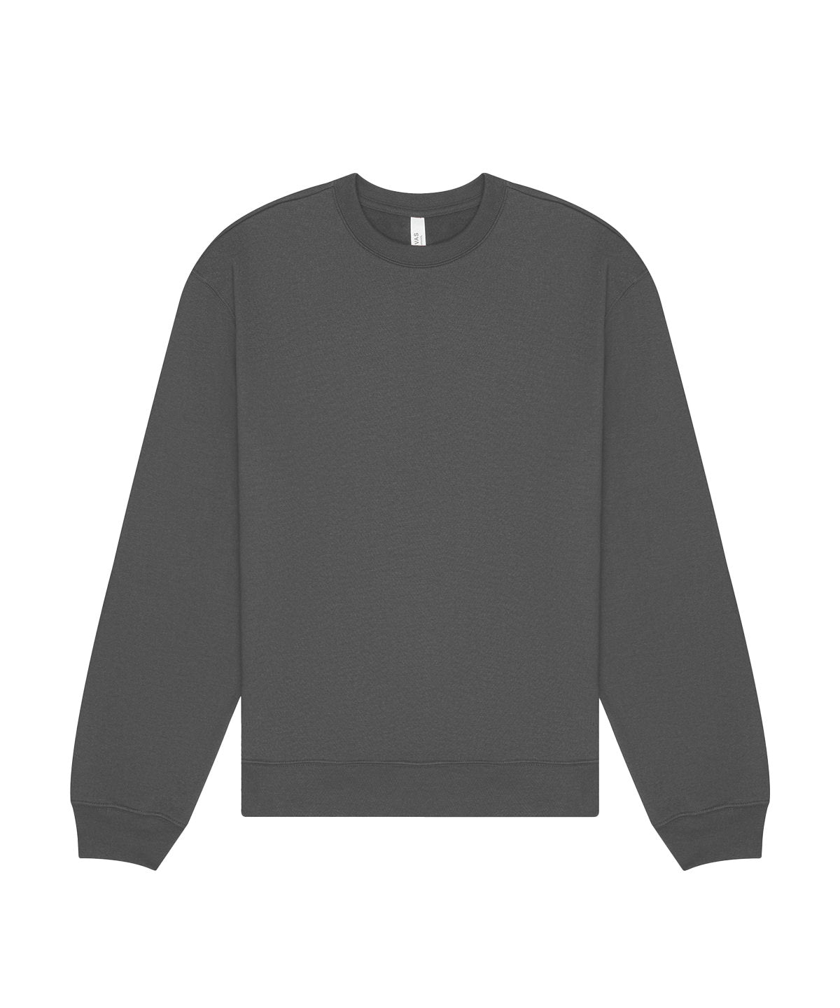 Bella Canvas Unisex crew neck heavy sweatshirt in Asphalt, front view