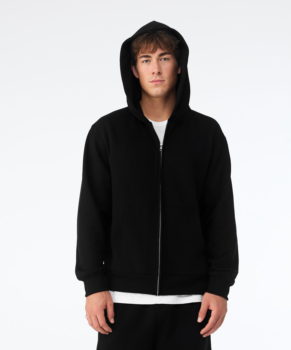 Bella Canvas Unisex heavy full-zip hoodie, lifestyle photo