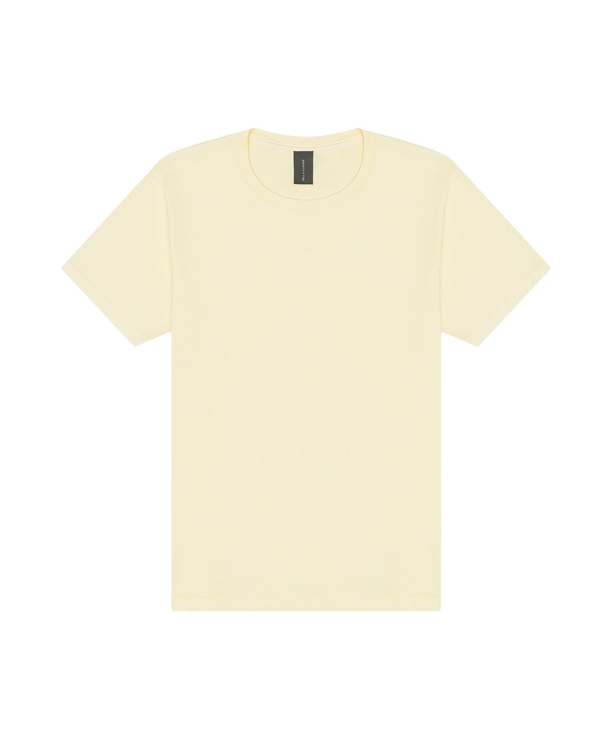 Bella Canvas Unisex heavyweight washed tee in Buttermilk, front view