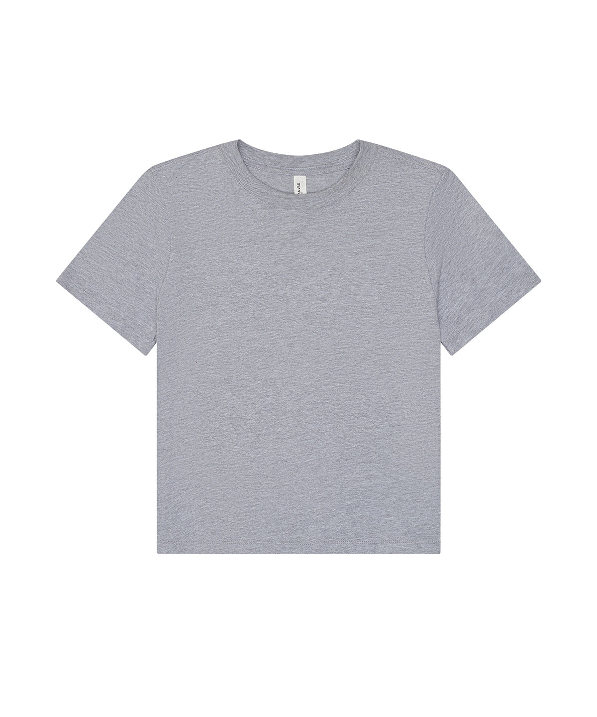 Bella Canvas Women’s heavy boxy tee in Athletic Heather, front view