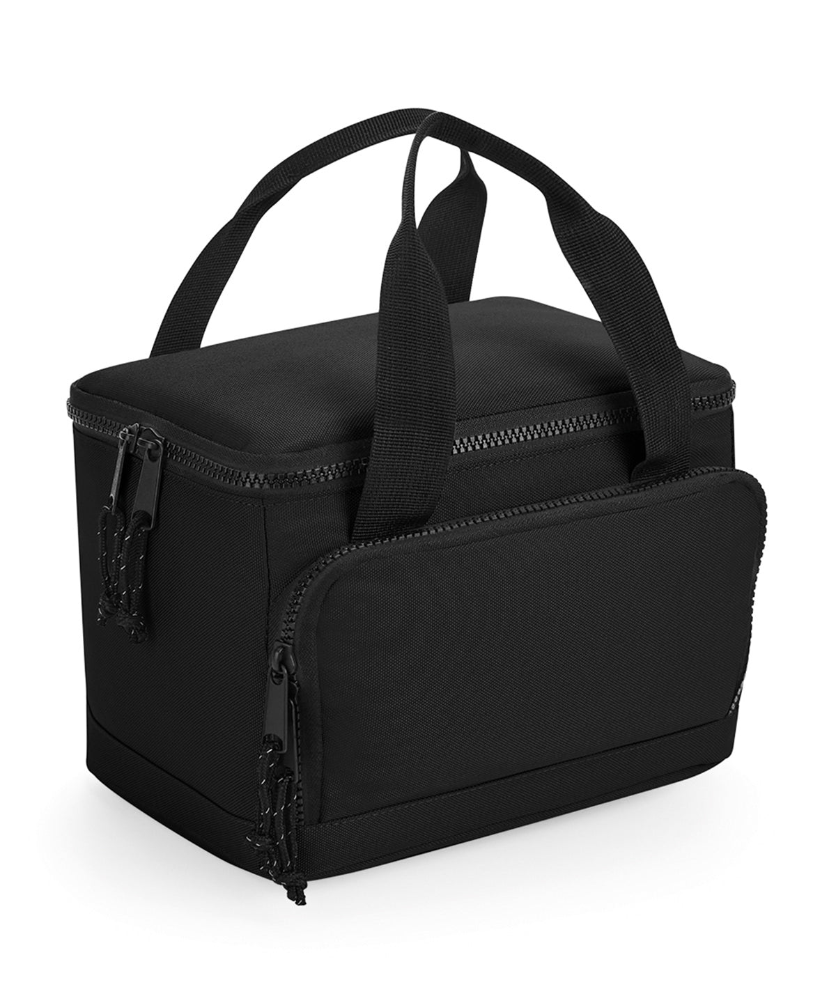 Bagbase Recycled mini cooler bag in Black, front view