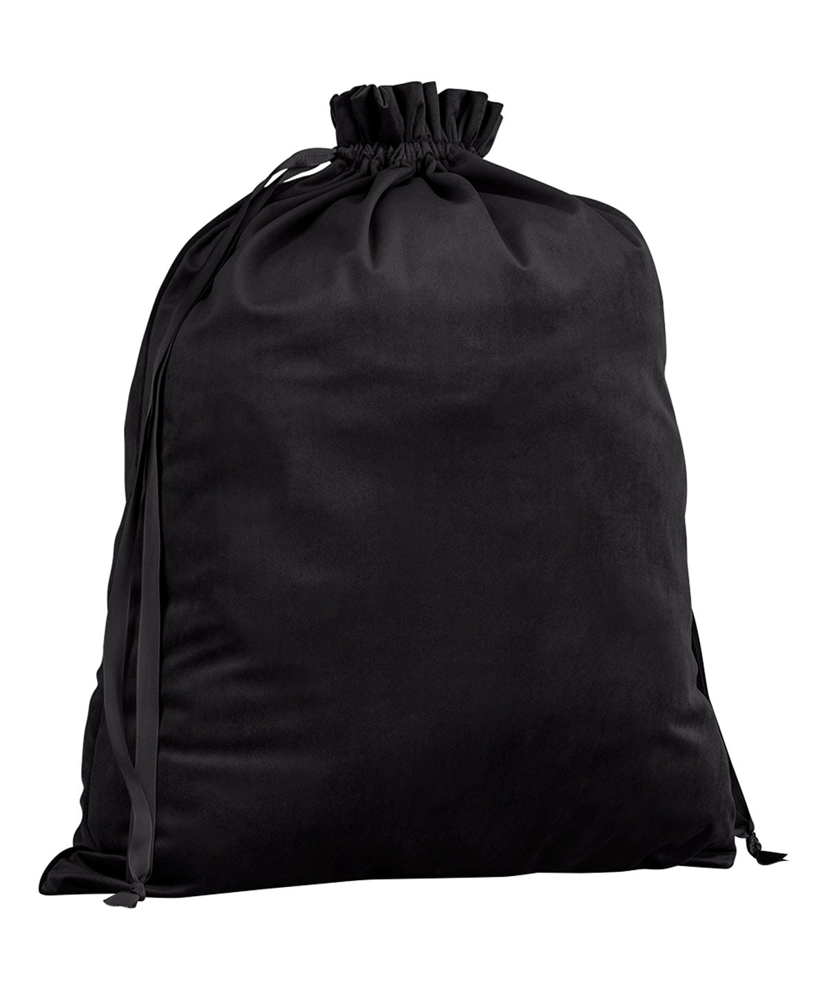 Bagbase Velvet gift bag in Black Onyx, front view