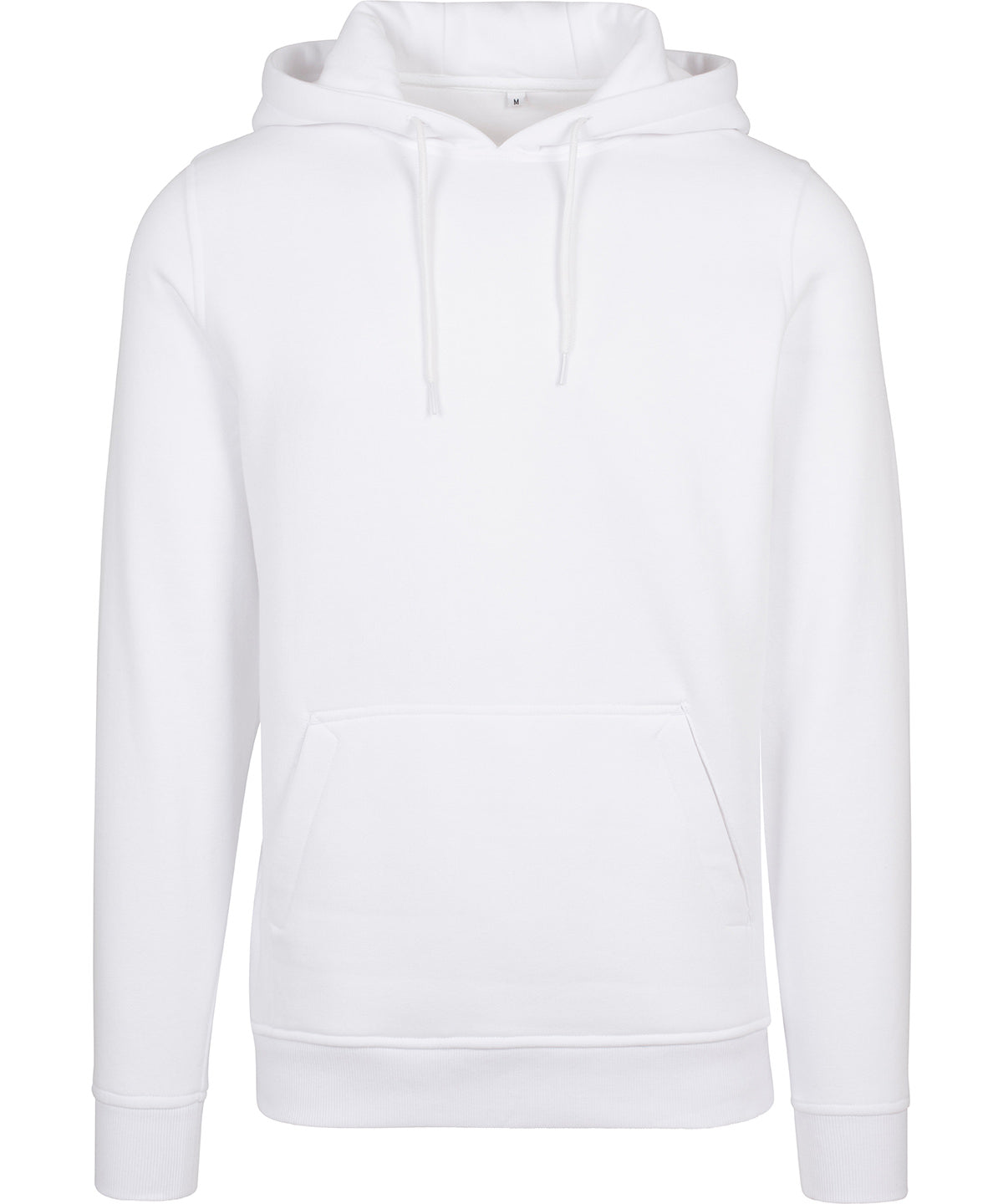 Build Your Brand Organic hoodie in White, front view