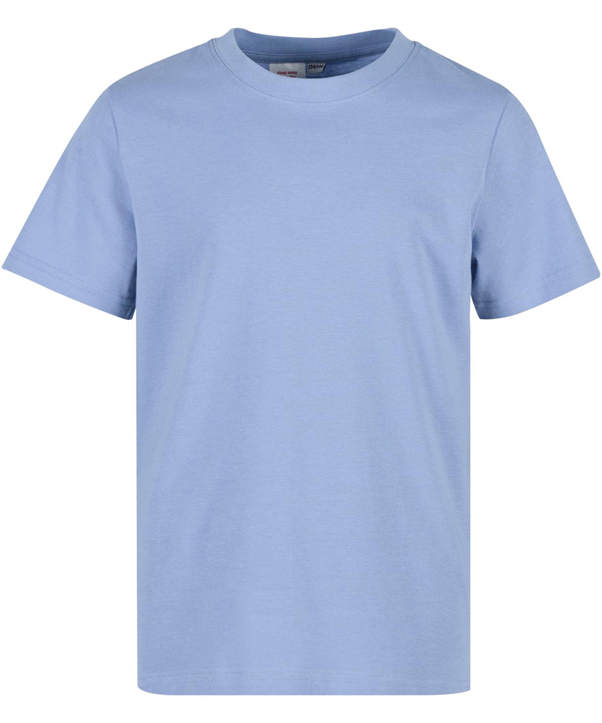 Build Your Brand Kids basic tee 2.0 in Powder Blue, front view