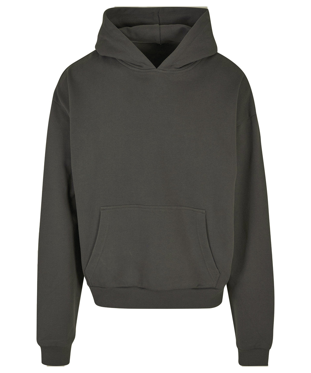Build Your Brand Ultra heavy hoodie in Magnet, front view