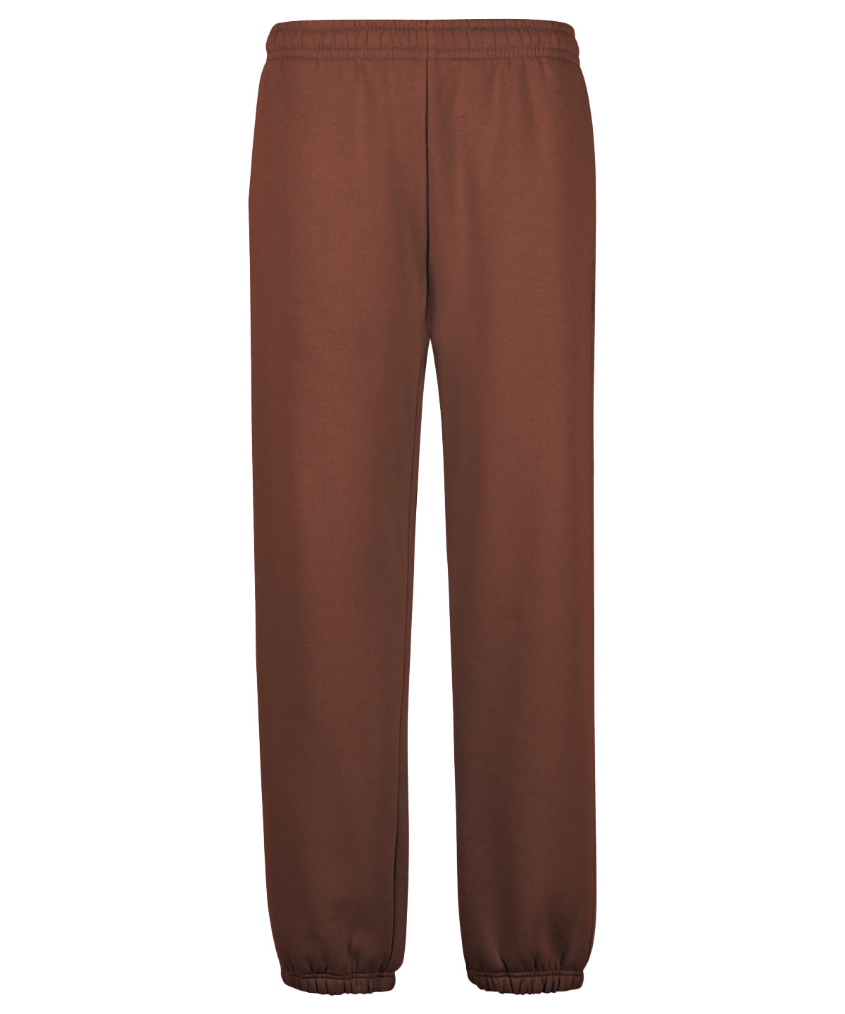 Build Your Brand Fluffy sweatpants in Chocolate Brown, front view
