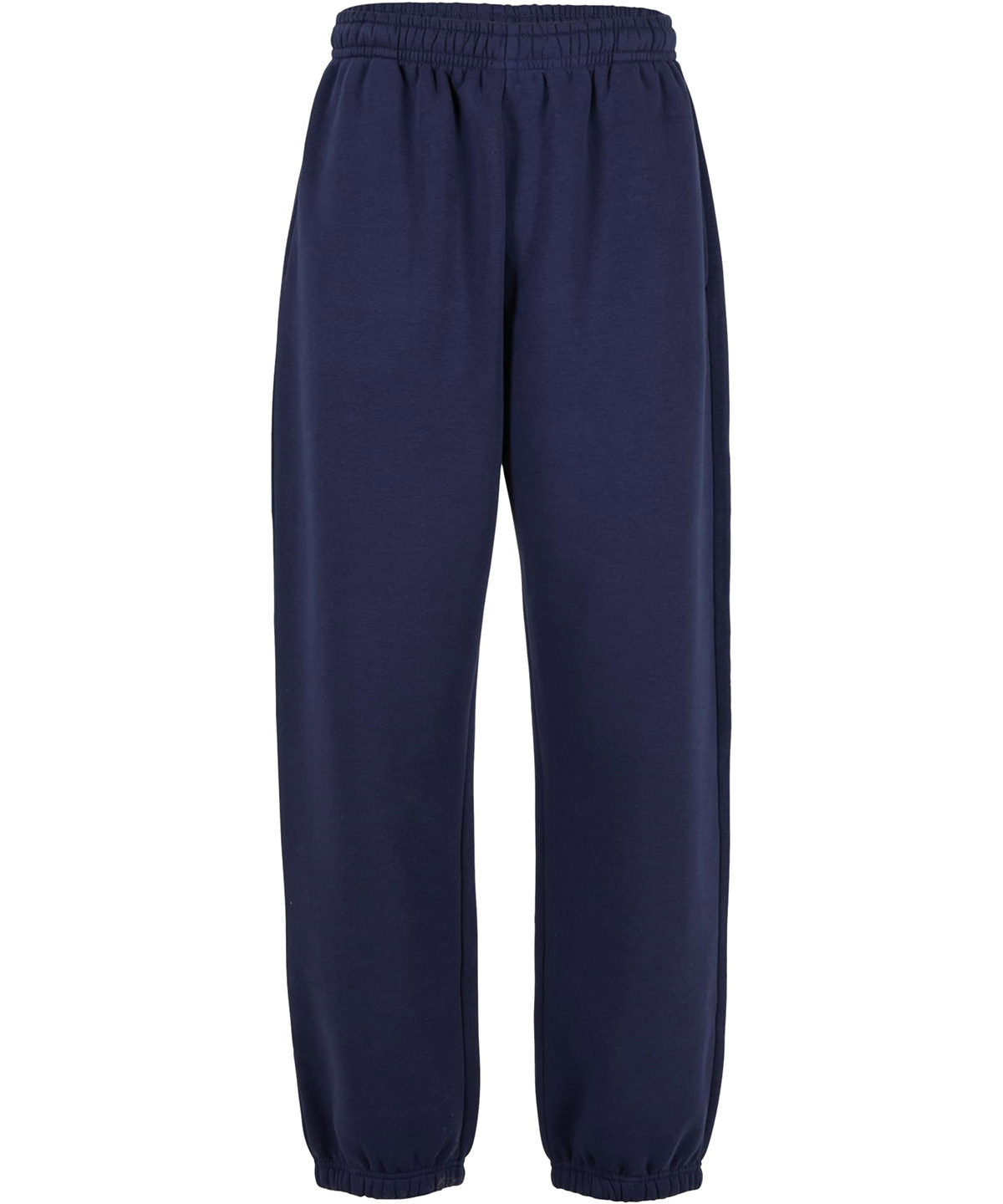 Build Your Brand Fluffy sweatpants in Navy, front view