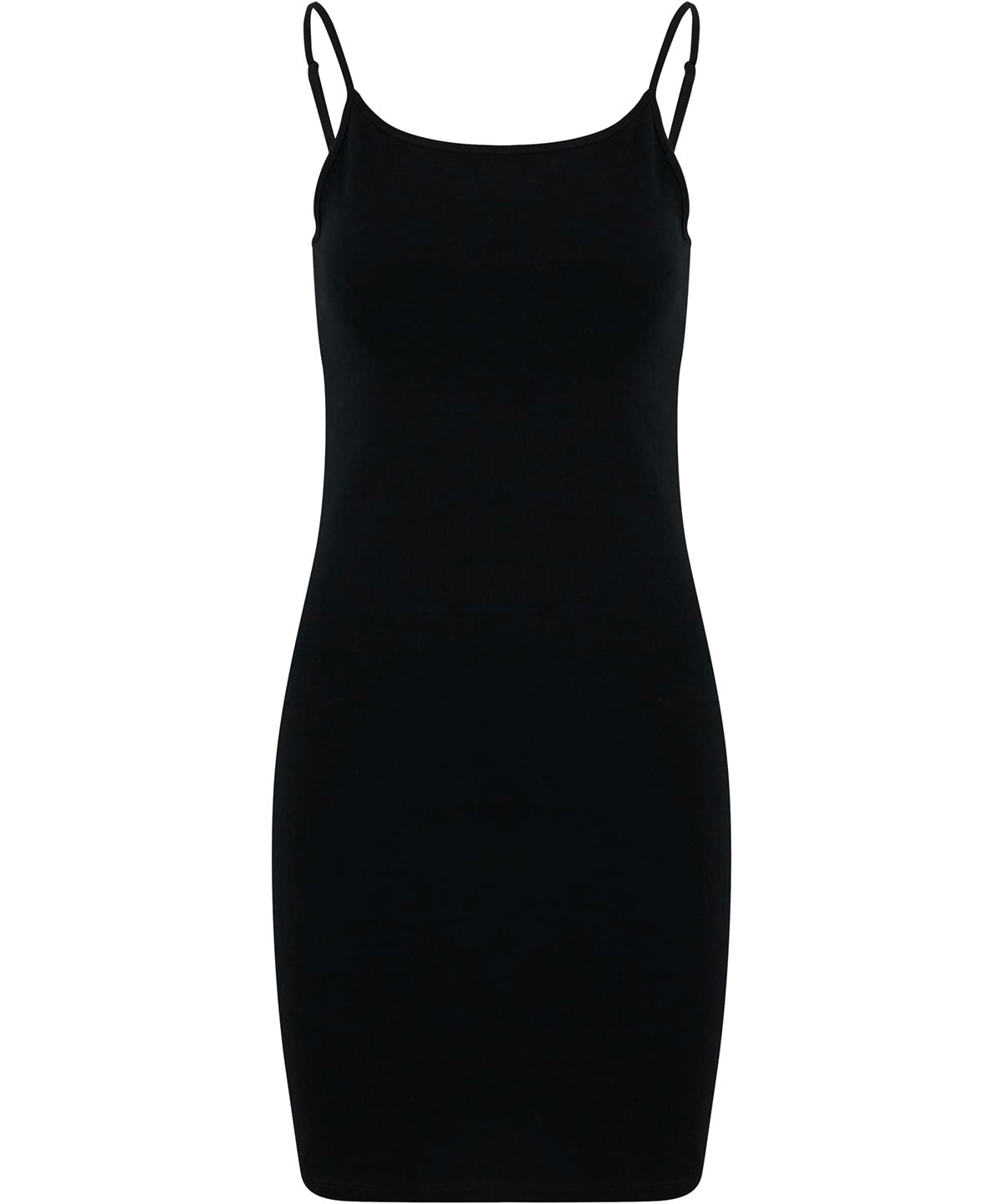 Build Your Brand Women’s stretch Jersey slim dress in Black, front view