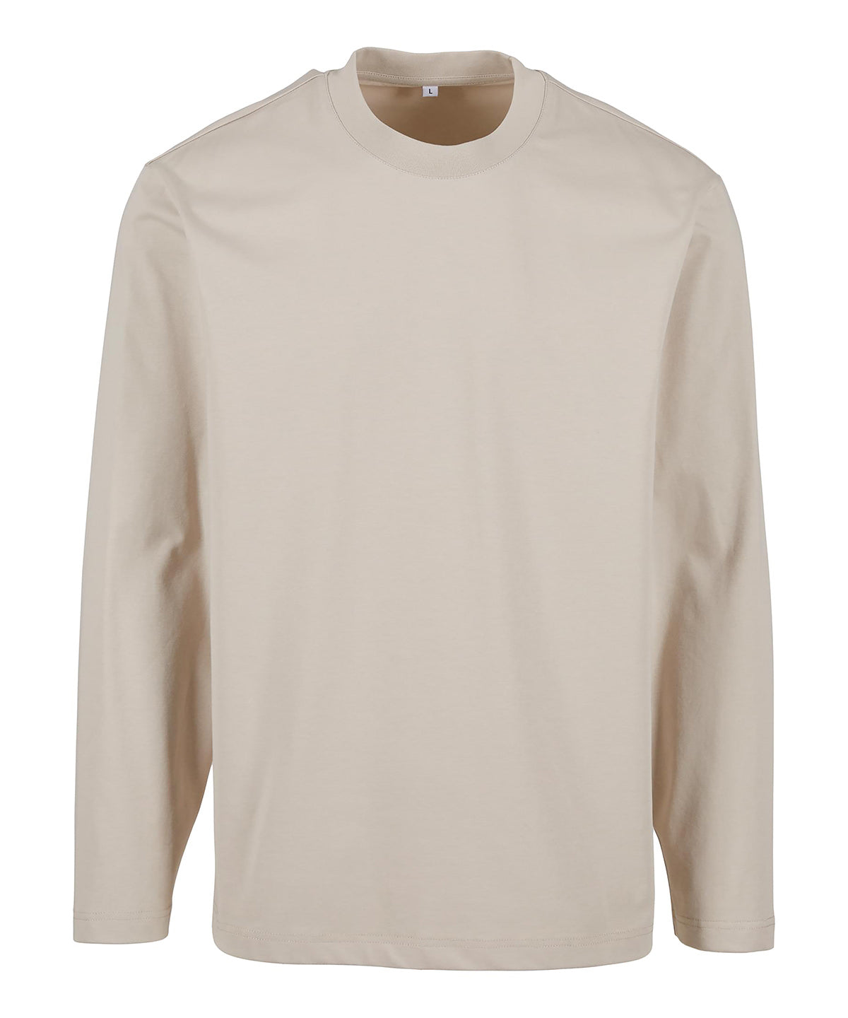 Build Your Brand Sorona loose long sleeve in Cloud, front view