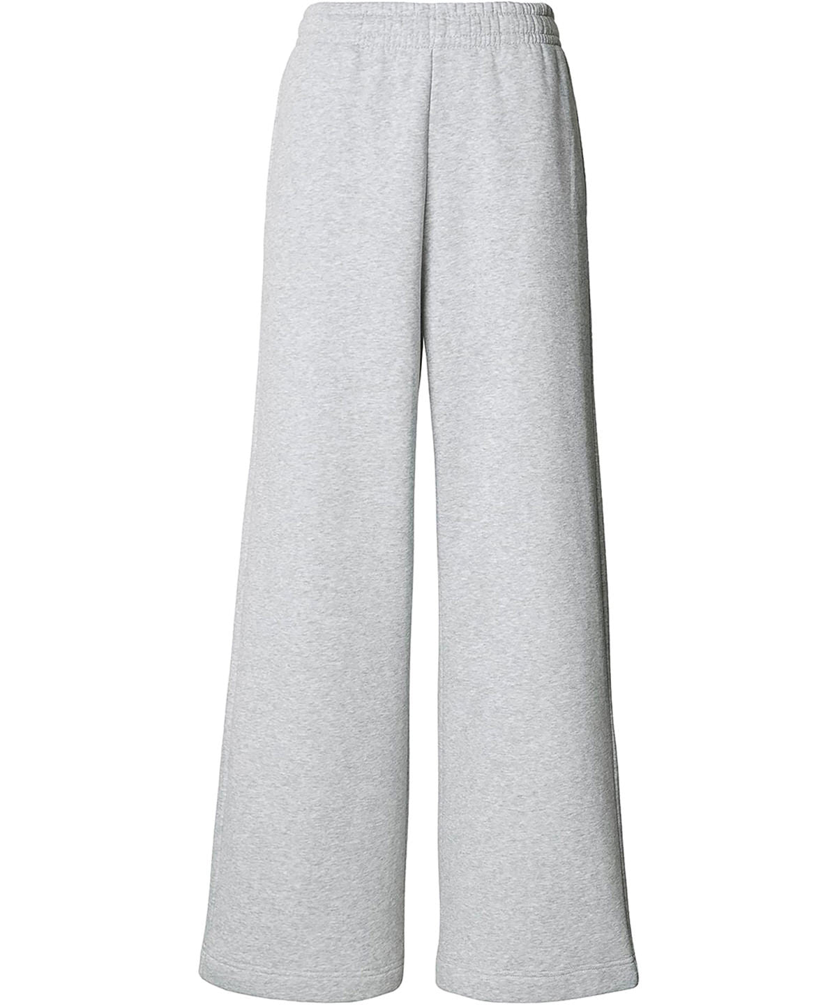 Build Your Brand Women’s wide-leg sweatpants in Heather Grey, front view