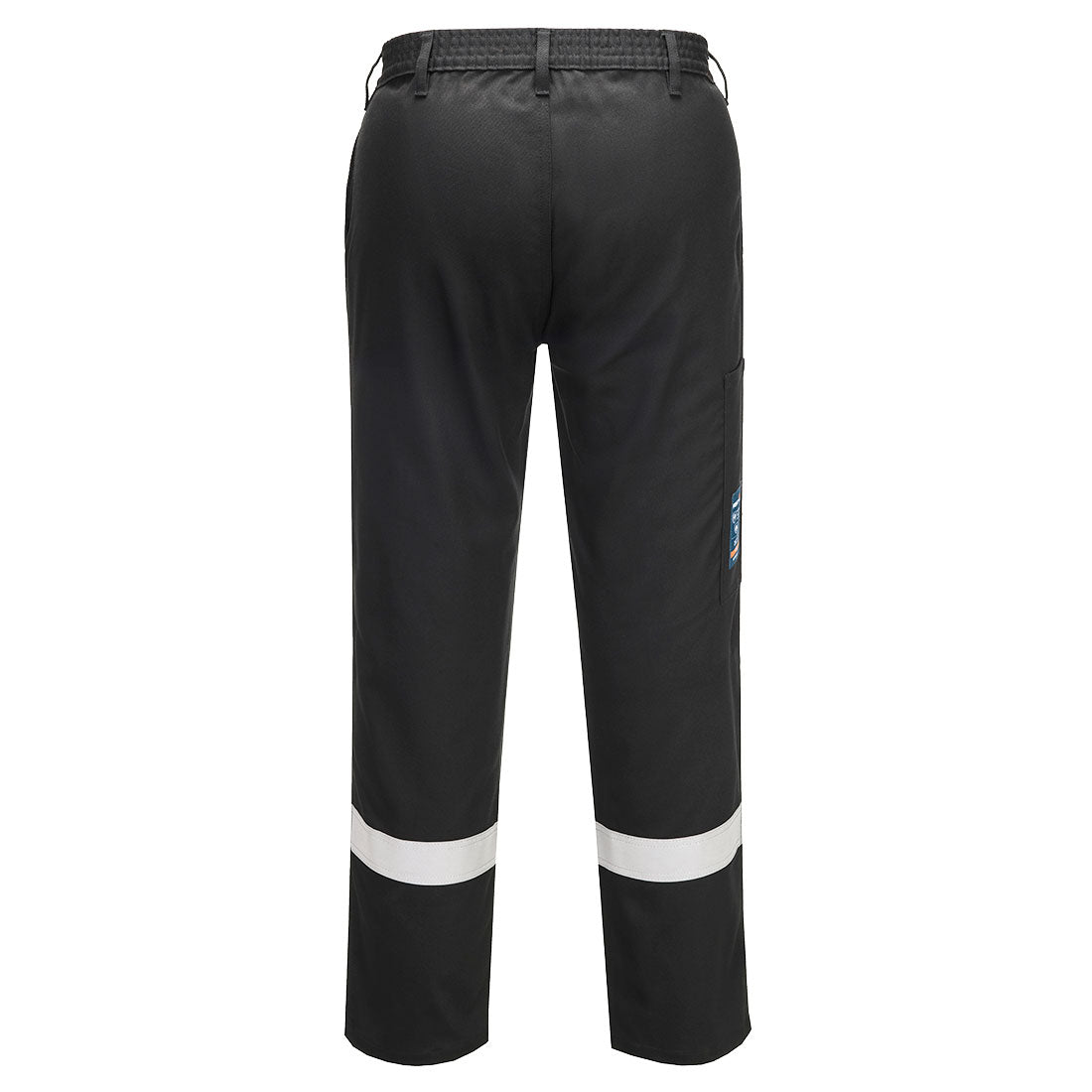 Portwest BZ14 Bizweld Work FR Trousers in Black, back view