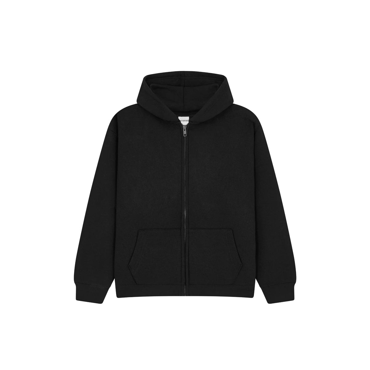 Cotton Ridge W88K Cassini Kids Premium Zip Hoodie in Black, front view
