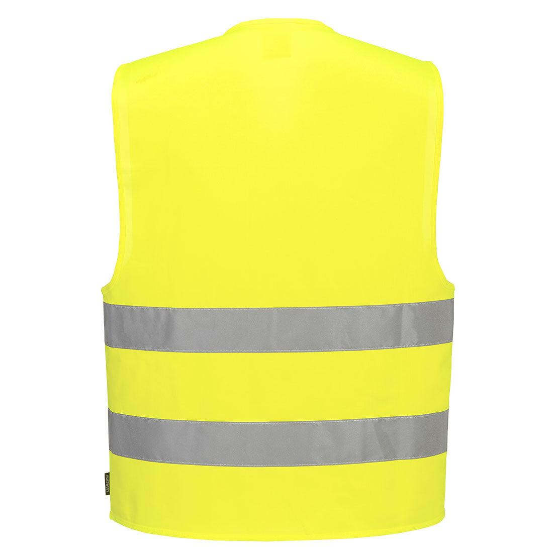 Portwest C475 Hi-Vis Two Band Dual ID Holder Vest in Yellow, back view