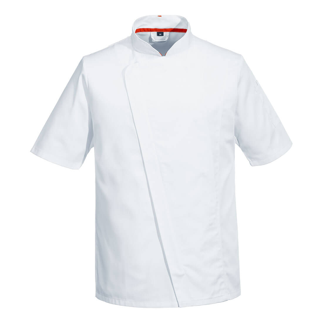 Portwest Chef's Mesh Air Pro Asymmetrical Jacket S/S in White, image 2