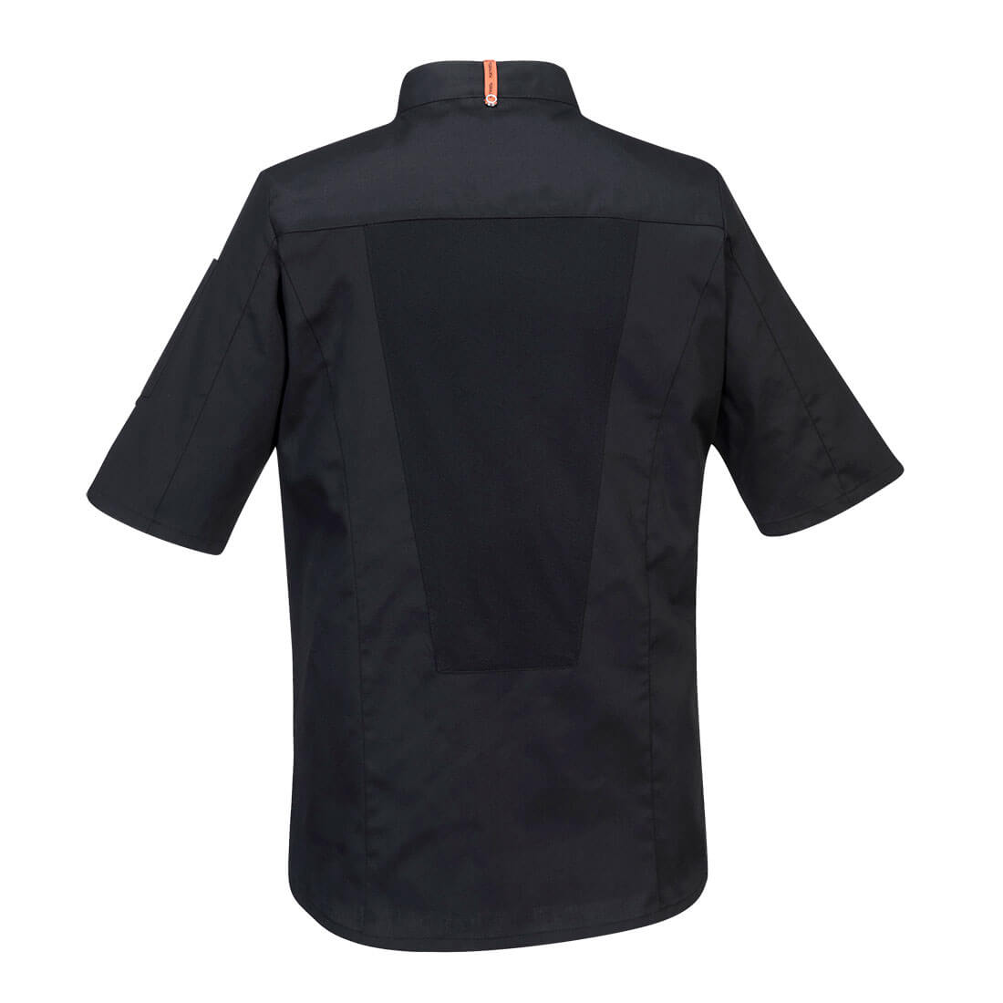 Portwest C746 Chef's Mesh Air Pro Stretch Jacket S/S in Black, back view