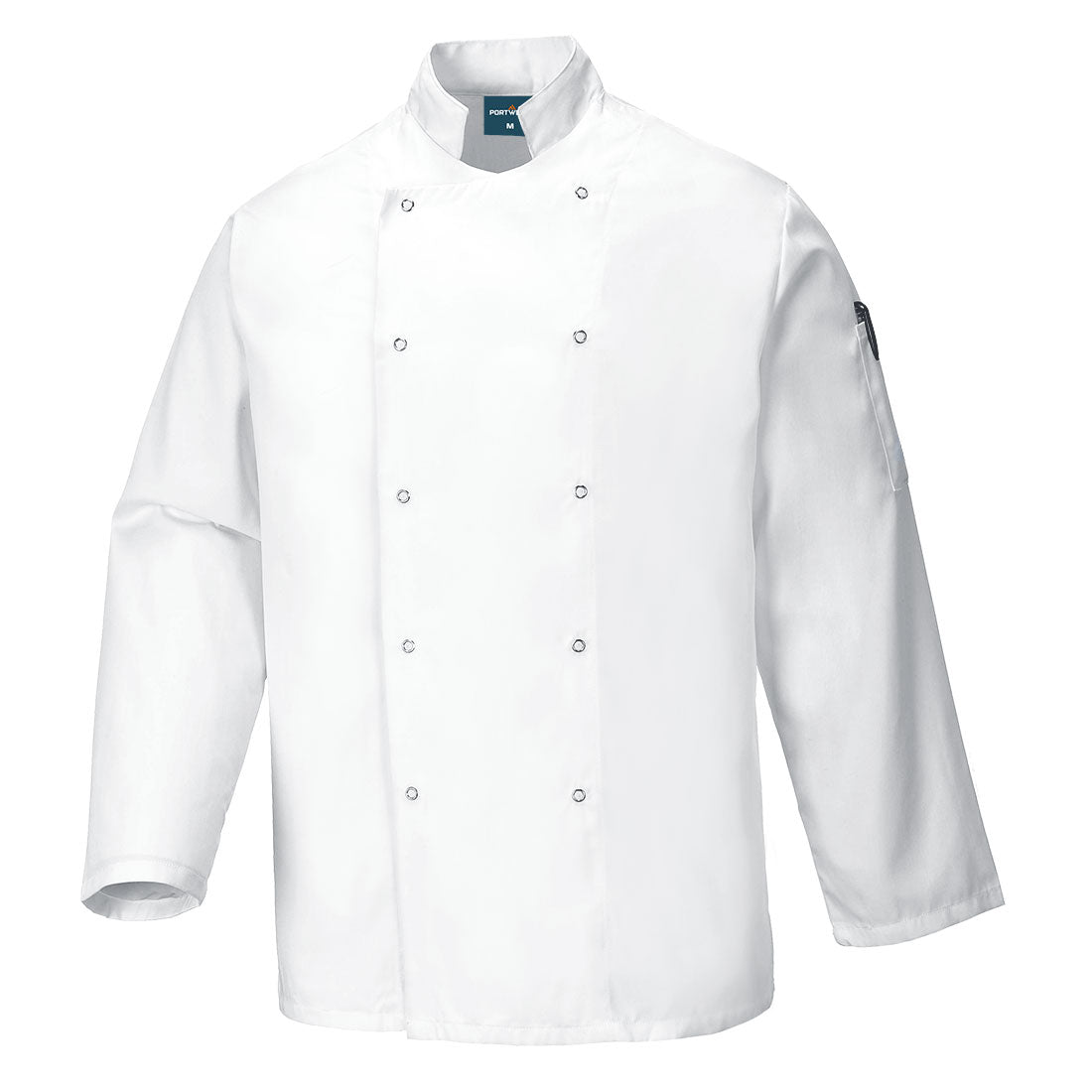Portwest Chef's Suffolk Jacket L/S in White, image 2