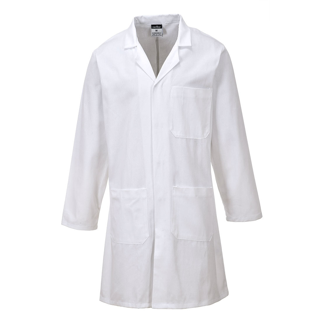 Portwest Standard Cotton Coat in White, main product image