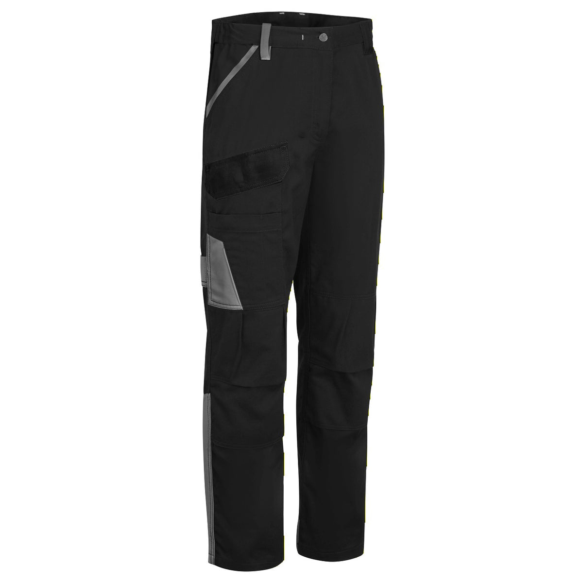 Portwest WX1 Two Tone Lightweight Cotton Work Trousers in Black/Grey, main product image