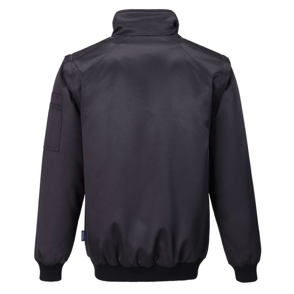 Portwest CD802 WX2 Eco Pilot Jacket in Black, back view