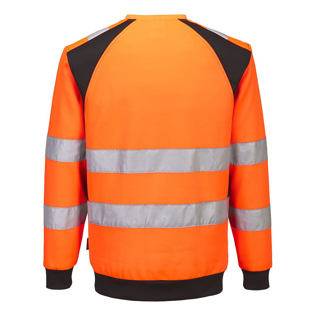 Portwest CD805 WX2 Eco Hi-Vis Sweatshirt in Orange/Black, back view