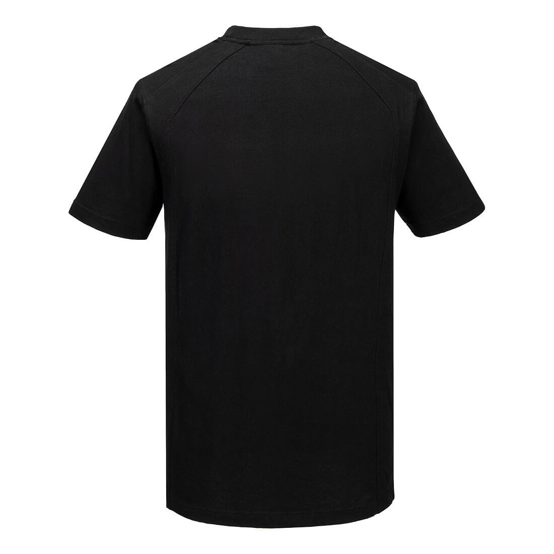 Portwest CD811 WX2 Lightweight Cotton T-Shirt S/S in Black, back view