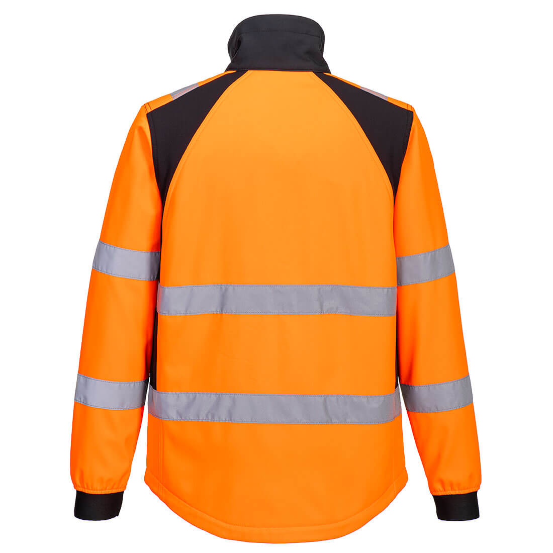 Portwest CD875 WX2 Eco Hi-Vis Softshell (2L) in Orange/Black, back view