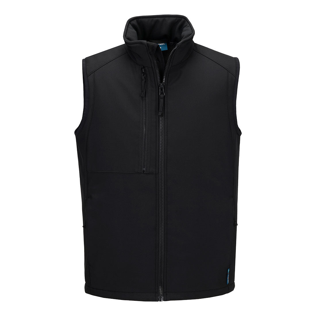 Portwest WX2 Eco Insulated Softshell Bodywarmer in Black, main product image