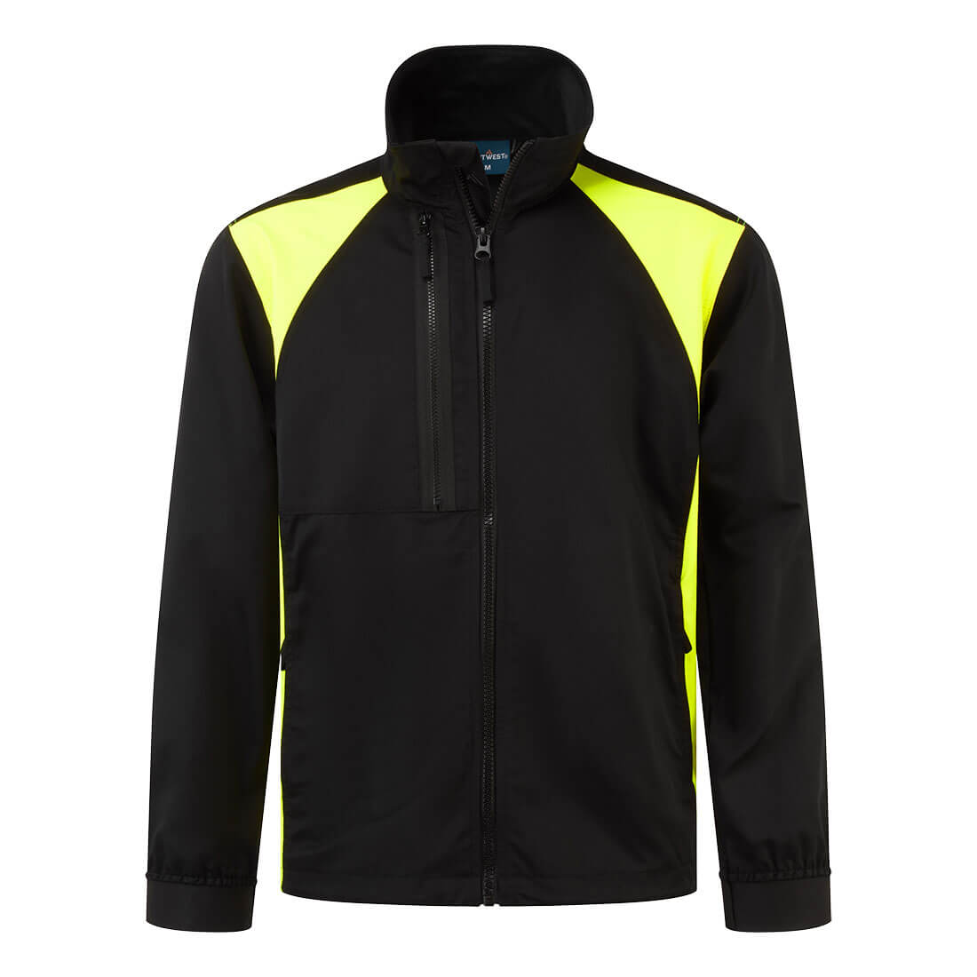 Portwest WX2 Eco Stretch Work Jacket in Black/Yellow, image 3