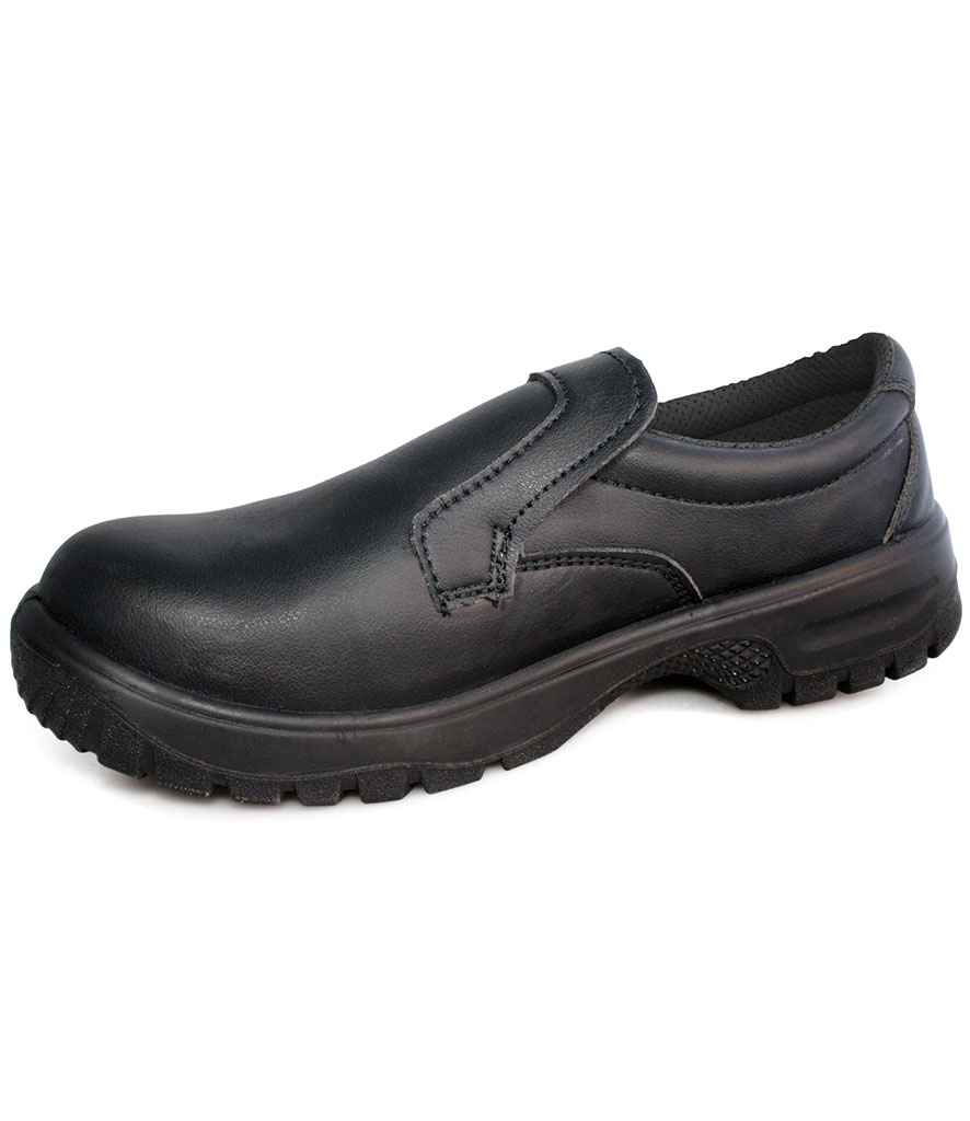 Comfort Grip Slip-On Shoes in Black, front view