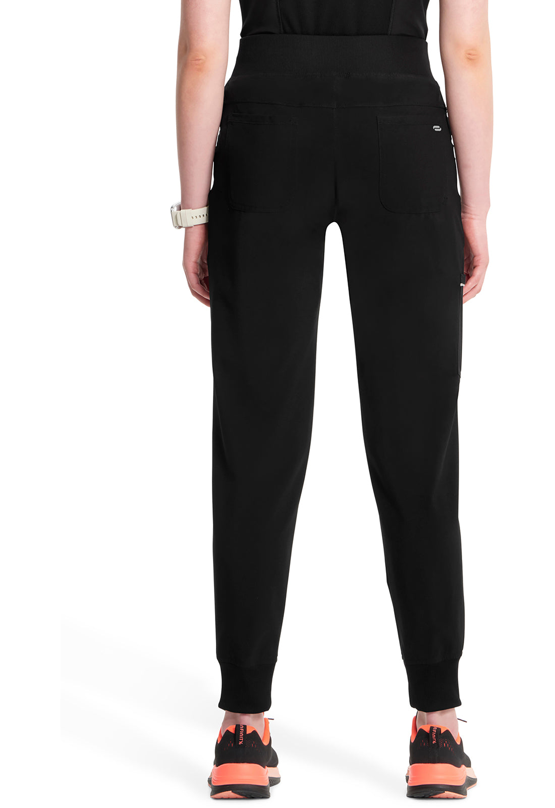 Cherokee CKE110A Mid Rise Tapered Leg Jogger Pant - Black (back)