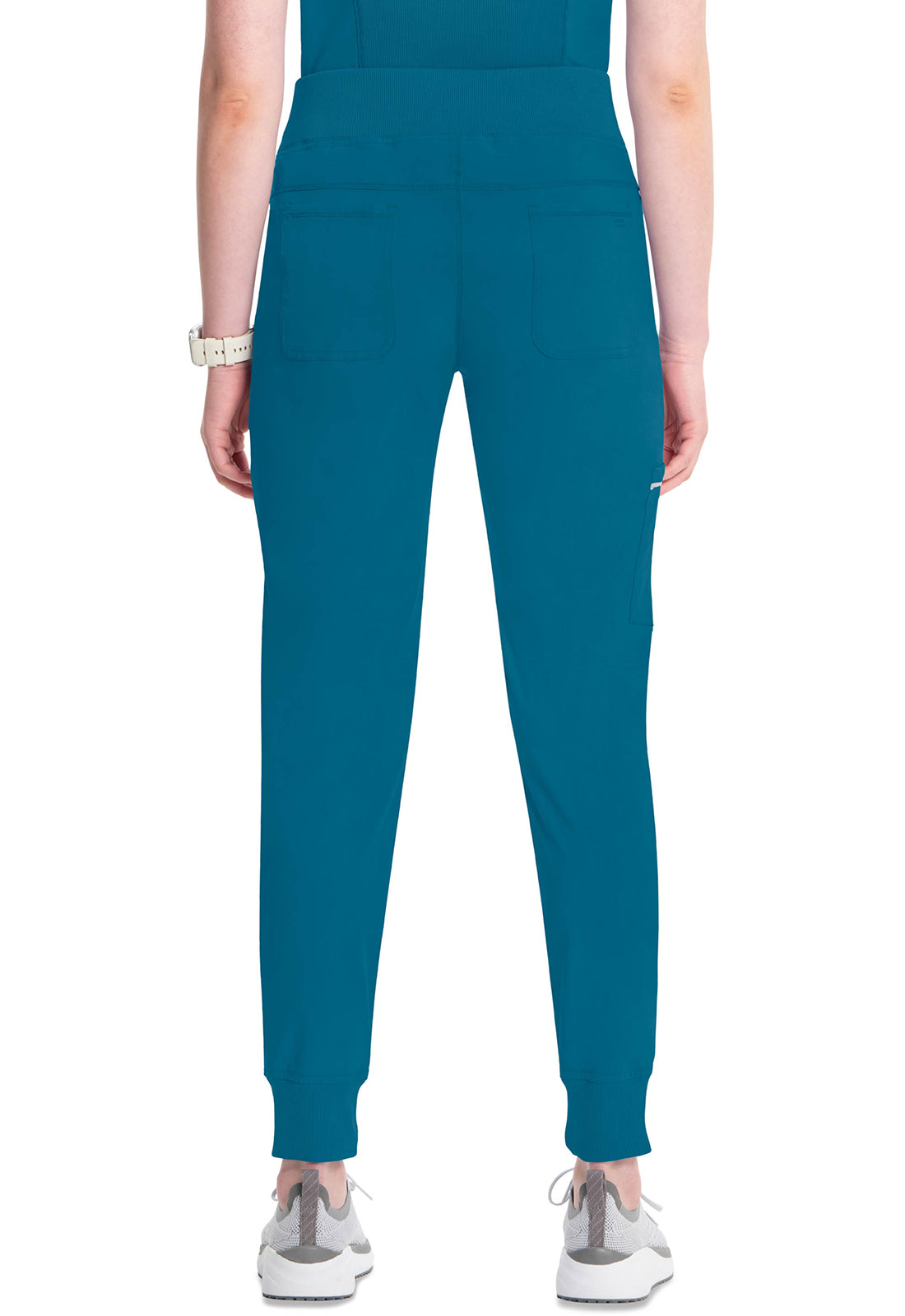 Cherokee CKE110A Mid Rise Tapered Leg Jogger Pant - Caribbean Blue (back)