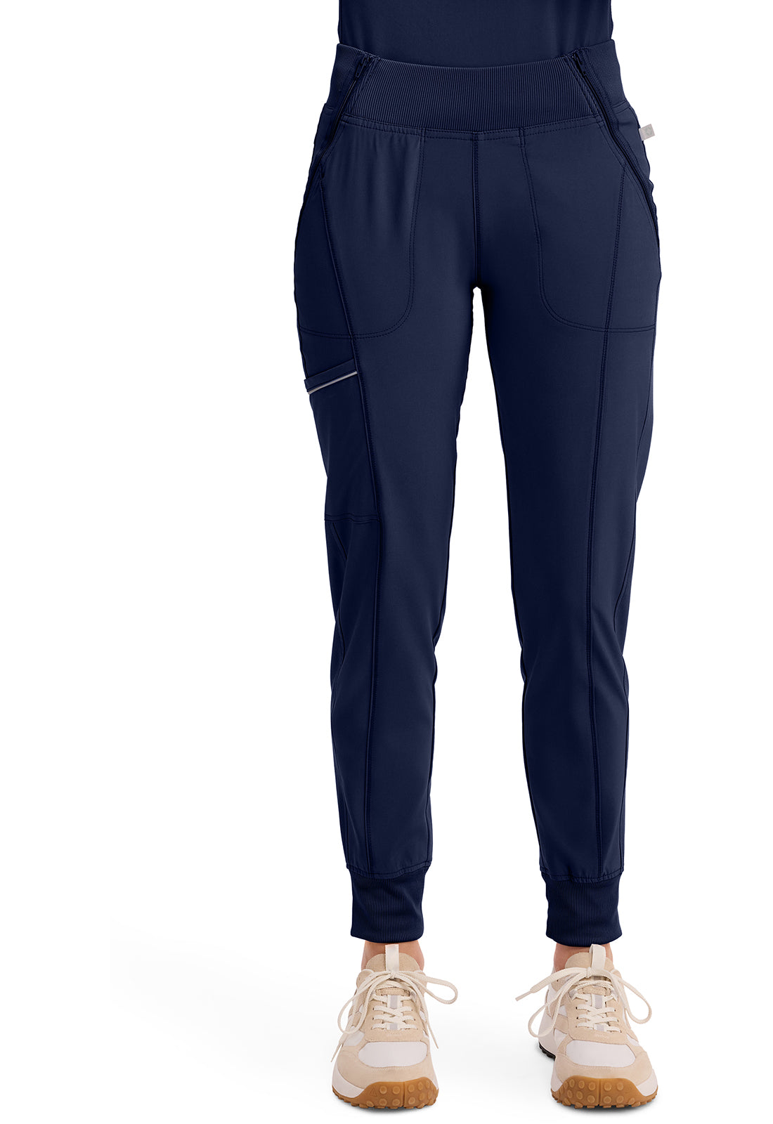 Cherokee CKE110A Mid Rise Tapered Leg Jogger Pant - Navy (front)